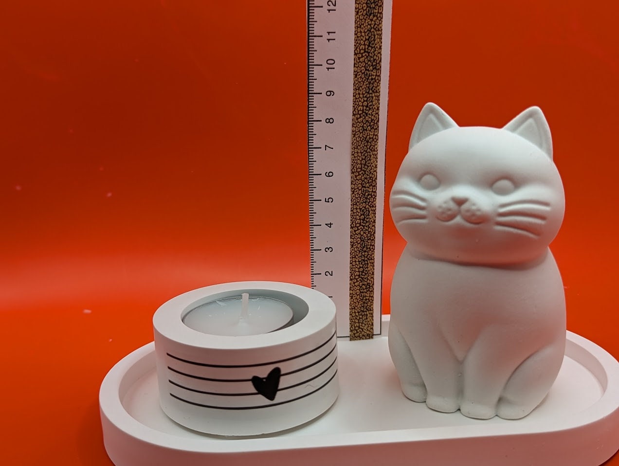 Kerzenständer Teelicht mit Katze