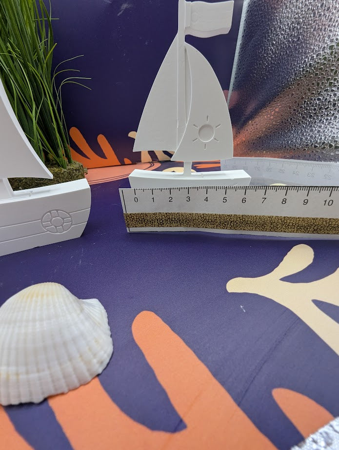 Segelboot aus Gips