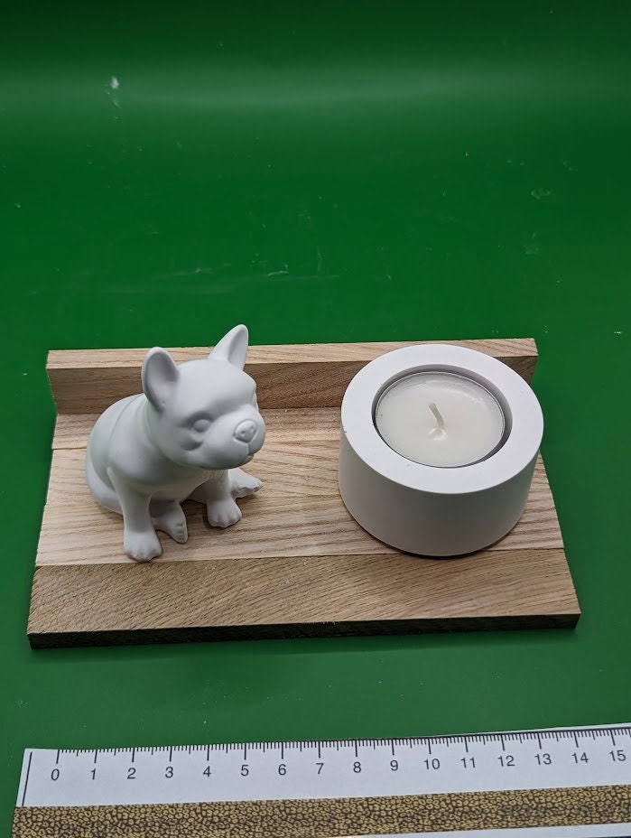 Kerzenstรคnder Teelicht mit franz. Bulldogge
