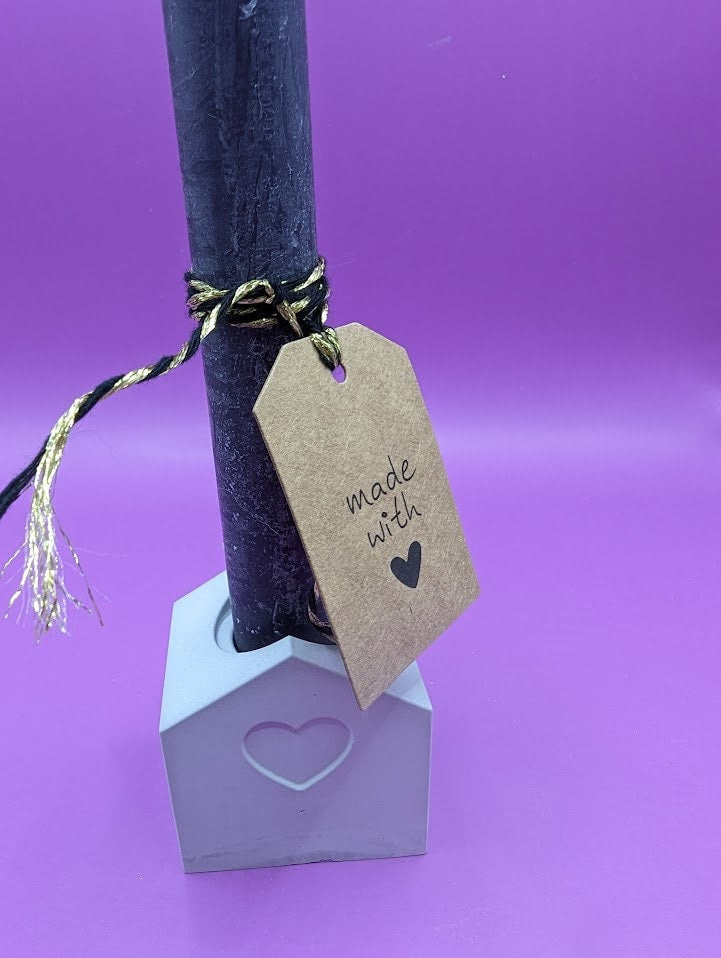 Kerzenständer in Hausform ,  Mitbringsel aus Gips